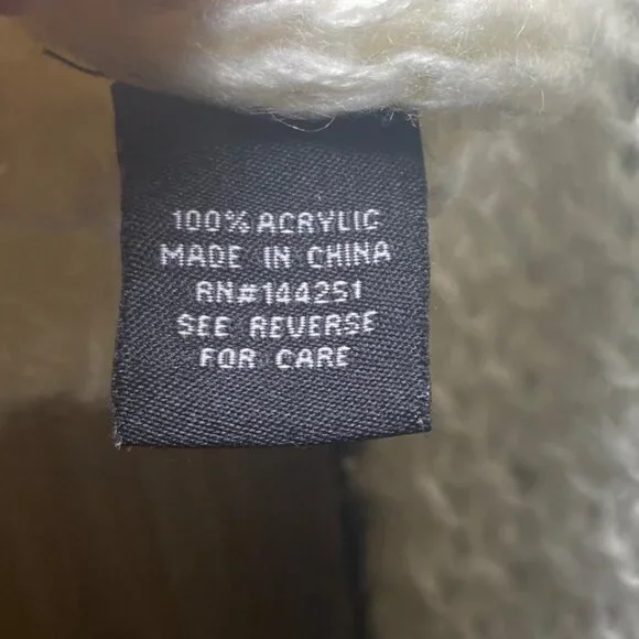 Moon & Madison Womens White Crop Cable Open Knit Sweater Cottage Fairy Layer - Picture 5 of 6